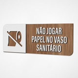 Placa Sinalização Indicativa Não Jogar Papel