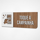 Placa Sinalização Indicativa Toque A Campainha