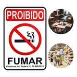 Placa Sinalização Local Proibido Fumar Lei Federal Tabagismo