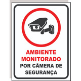 Placa Sinalização Monitoramento Por Câmeras De Segurança Ps 