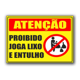 Placa Sinalização Proibido Jogar Lixo E Entulho A2 60 X 42 D