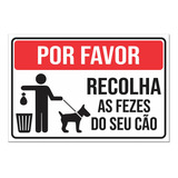 Placa Sinalização Pvc Por Favor Recolha