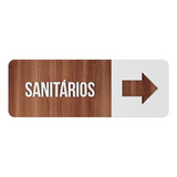 Placa Sinalização Sanitário Seta Dentista Mdf 