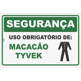 Placa Sinalização Uso Obrigatório De Macacão