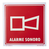Placa Sinalizadora Em Pvc Adesivo - Alarme Sonoro