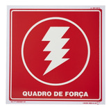 Placa Sinalizadora Em Pvc Adesivo - Quadro De Força