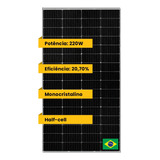 Placa Solar 220w Monocristalino Half-cell Inmetro