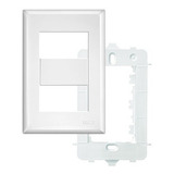 Placa + Suporte 4x2 Evidence P/ 2 Modulos Fame Cod 2885 Cor Branco