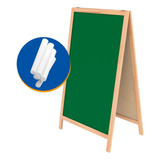 Placa Tabuleiro De Calçada Propaganda Duplo 120x70 Mdf + Giz