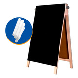Placa Tabuleiro De Calçada Propaganda Duplo 90x60 Mdf + Giz