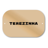 Placa Terezinha Marca Página Marcar Mdf Presente Evento 14x9
