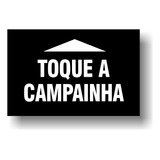 Placa Toque A Campainha Seta Cima 10x6cm Pvc