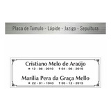 Placa Túmulo 30x10 Aço Inox C/ Ou S/ Foto Cemitério Jazigo