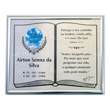 Placa Tumulo Aço Inox Foto Colorida Jazigo Lápide Sepultura