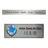 Placa Tumulo Aço Inox Foto Colorida Porcelana Jazigo Lápide