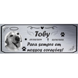 Placa Túmulo Em Aço Inox Jazigo Sepultura Lápide Pet 8x20