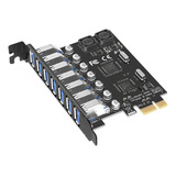 Placa Usb 3.0 7 Portas Pci-e X1 X4 X8 X16 Módulo De Energia