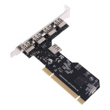 Placa Usb Hub 2.0 Pci 4 + 1 C/ 5 Portas 480mbps Nec