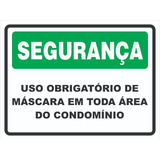 Placa Uso Obrigatório De Máscara Em