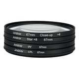Placa Uv Para Kit Pentax Canon 67mm Andoer+star Macro Nikon
