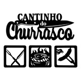 Placa Vazada Cantinho Do Churrasco Cozinha