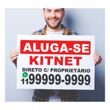 Placa Vende-se/ Aluga-se Kitnet (rígida) 50cmx40cm 4furos