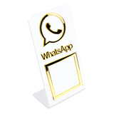 Placa Whatsapp Qr Code Display Acrílico