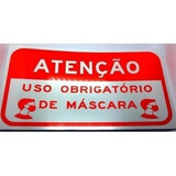 Placas Atenção: Obrigatório Uso De Máscara Neste Local 