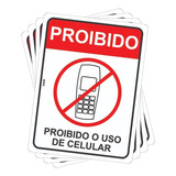 Placas Aviso Proibido Utilizar Telefone Celular