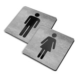 Placas P/ Sinalização Banheiro Masculino Feminino