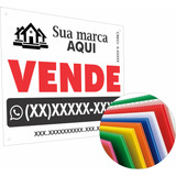 Placas Para Imobiliária - Kit 100 Un. Polionda 3mm 40x30