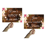 Placas Personalizadas casamento madeira flores lousa