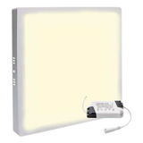Plafon Painel Led 25w (24) Sobrepor Quadrado 3000k Quente Cor Amarelo Voltagem 110v/220v