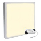 Plafon Painel Led 25w (24) Sobrepor Quadrado 3000k Quente Cor Amarelo Voltagem 110v/220v