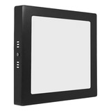 Plafon Painel Led Preto Sobrepor 30x30 Quadrado 25w - 3000k