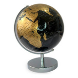 Planeta Terra Decoração Globo Terrestre Luxo Black Dourado