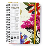 Planner Permanente Cicero Wire-o Semanal Notas Jóia Natural Cor Da Capa Joia Natural/insecta Dia