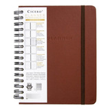 Planner Wire-o Permanente Semanal Notas Clássica Café Cicero