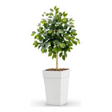 Planta Artificial Arranjo Enfeite Para Sala + Vaso Decoração