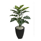 Planta Artificial Enfeite Decoracao + Vaso Marrom Promocao