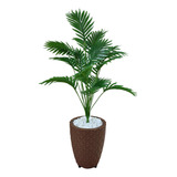 Planta Com Folhagem Artificial Bananinha+vaso Marrom Oferta