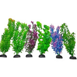Plantas Artificiais Aquários Colors 2 - Kit 6 Un. - 20 Cm