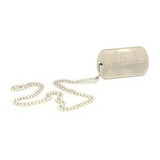 Plaqueta De Identificação Dogtag Ntk Corrente Tático Liso