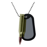 Plaqueta De Identificação Militar Dog Tag Dourado - Bélica