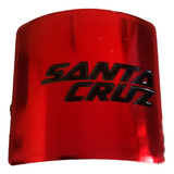 Plaqueta Emblema Adesivo Bike Alumínio Santa Cruz Vermelho