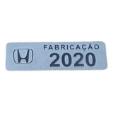 Plaqueta Etiqueta Ano Fabricação 2020  Honda Nova Coluna Pta