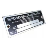 Plaqueta Mercedes Benz Motor Serie Caminhão Alumínio 