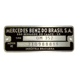 Plaqueta Numero E Tipo Do Motor Mercedes Benz Gravada Pronta