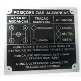 Plaqueta Placa 3m Marchas Jeep Willys Cambio Painel Cj3 Cj5