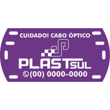 Plaqueta Placa Identif Cabo Óptico Lilás / Roxo 1000 Unid
